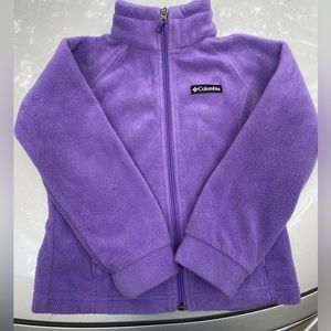 Columbia girls fleece zip up jacket/purple